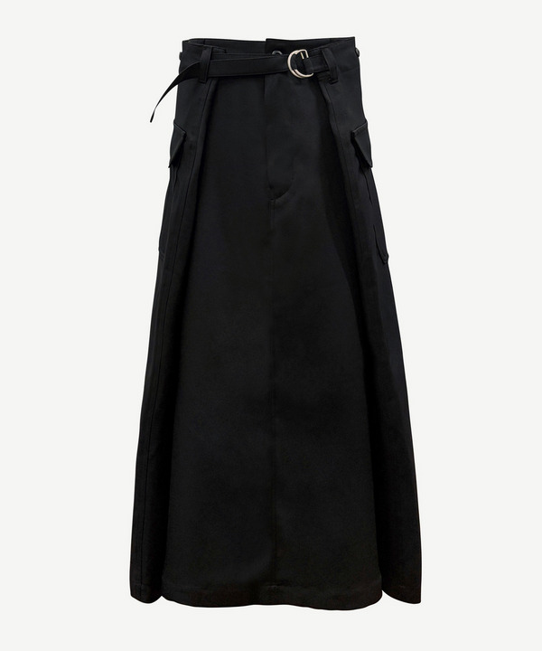 WRAP POLYESTER SKIRT 詳細画像 BLACK 1