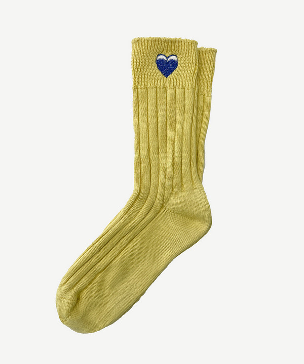 ICONIC HEART RIB SOCKS 詳細画像 YELLOW 1