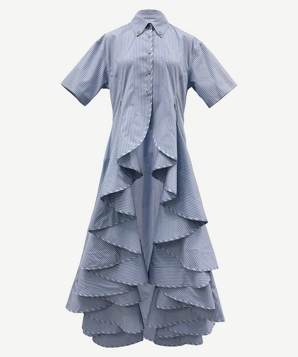 RUFFLED SHIRT DRESS 詳細画像 GREEN 3