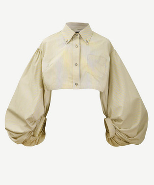 VOLUME POWER SLEEVE CROPPED SHIRT 詳細画像