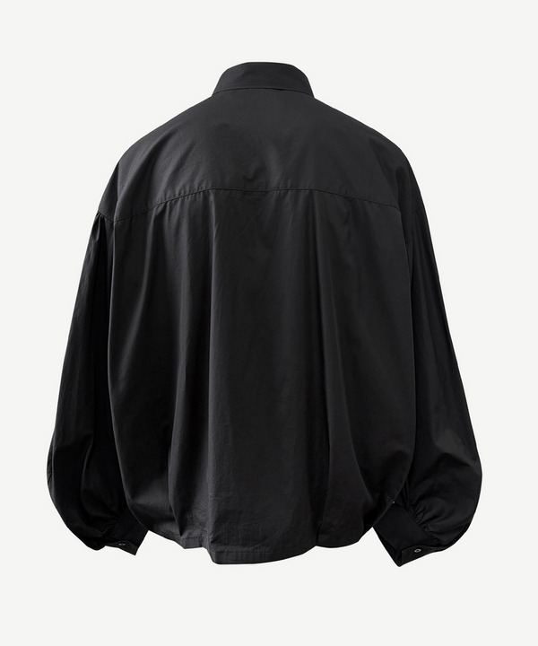 HOMME VOLUME POWER SLEEVE CROPPED SHIRT 詳細画像 BLACK 2