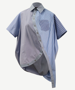 BALL MULTI PATTERN HALF SLEEVE STRIPE SHIRT