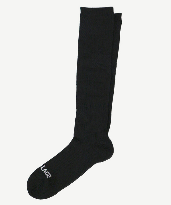 PATCHWORK JACQUARD LONG SOCKS 詳細画像 BLACK 1